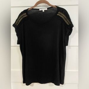 ROSE & Olive top with bronze detail Size L